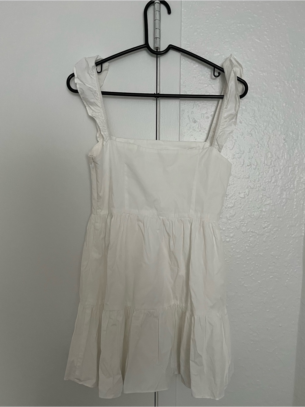 Beginning Boutique White Ruffled Strap Dress
